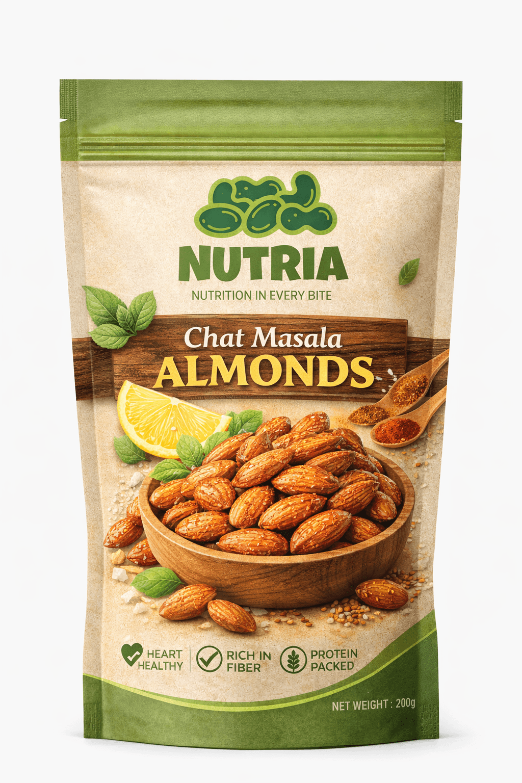 Chat Masala Flavor Almonds
