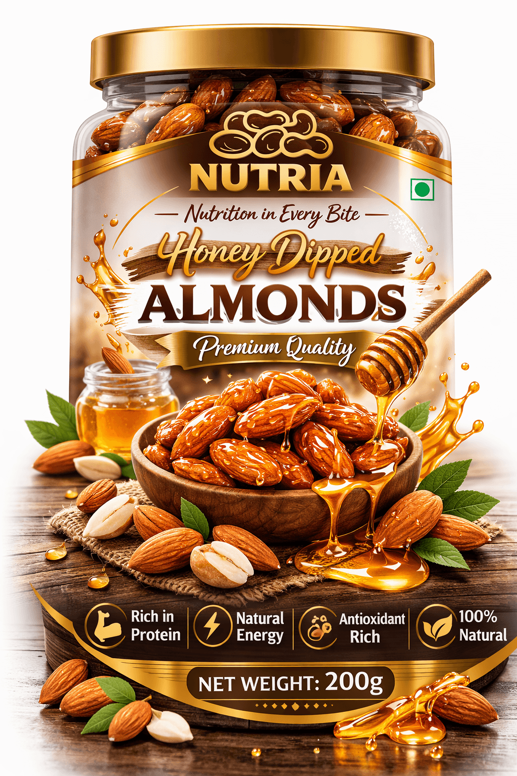Honey Dipped Roasted Almond